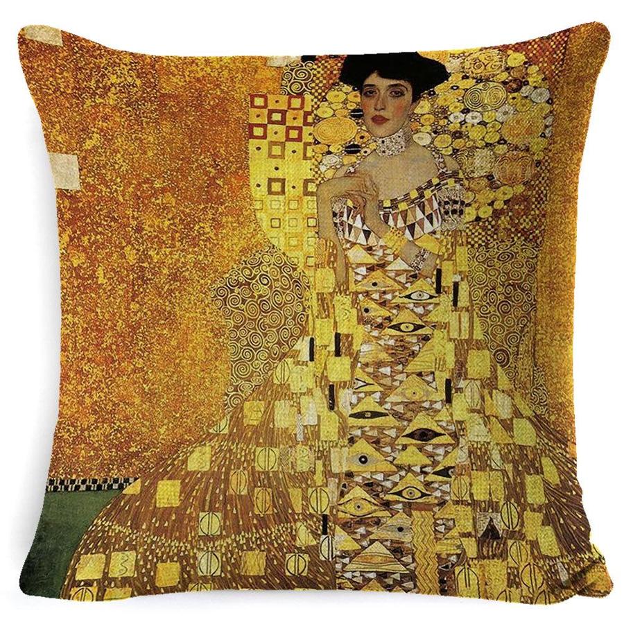 Gustav Klimt Inspired - Adele (Bright) Cushion