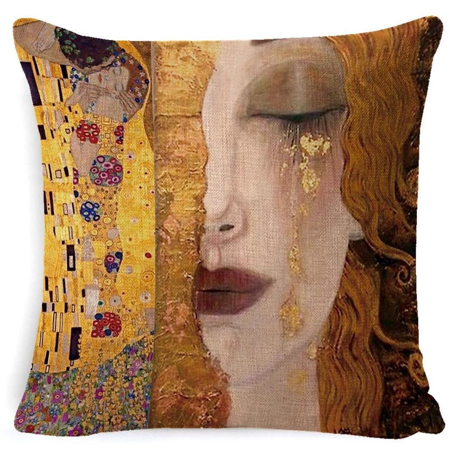 Gustav Klimt inspired and painted by Anne-Marie Zilberman - Golden Tears/Freya's Tears