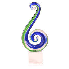 Miniature Glass Double Spiral Koru