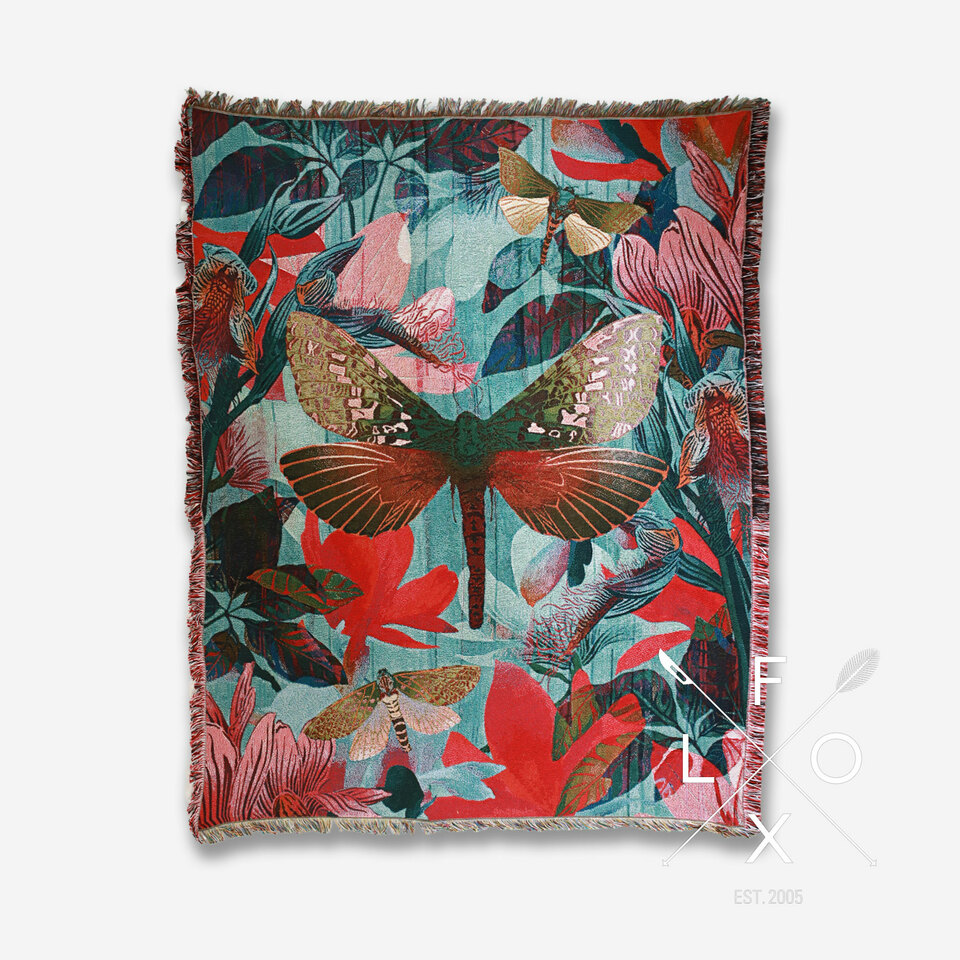 Flox Blanket 'Magnolia & Moth'