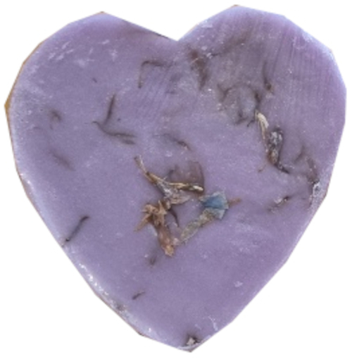 Lavender heart soap - purple