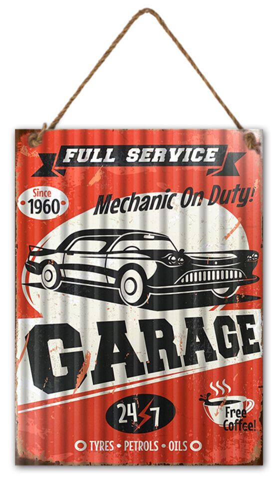 Full Service Garage Corrugated Sign