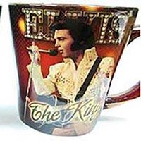 Elvis The King Red Background Mug