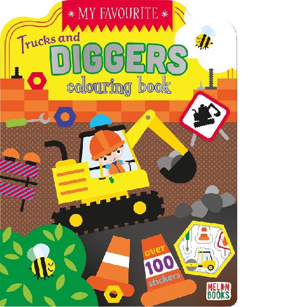My Favourite Trucks and Diggers Colouring Book