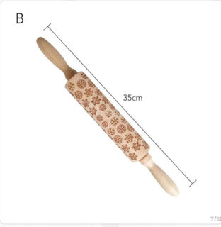 Embossed Rolling Pin - Snowflakes