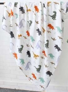 Dinosaur Print Baby Receiving Blanket