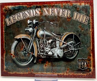 Legends Never Die Plaque Glass