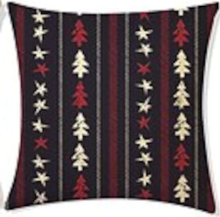 Trees  and Stars Christmas Cushion