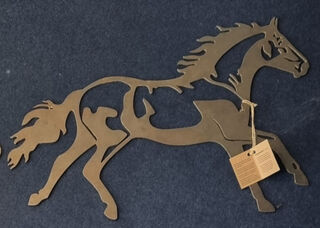 Horse Galloping Corten Steel Wall Art
