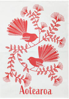 Aotearoa Piwakawaka Fantail Tea Towel
