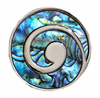 Koru Paua Brooch