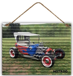 Hot Rod Corrugated Sign