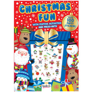 Puffy Sticker Windows Christmas Fun